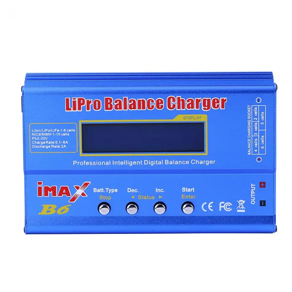3 типа RC 80W 1 6S зарядное устройство для зарядки Lipo NiMH NiCd Батарея + 12V 5A адаптер