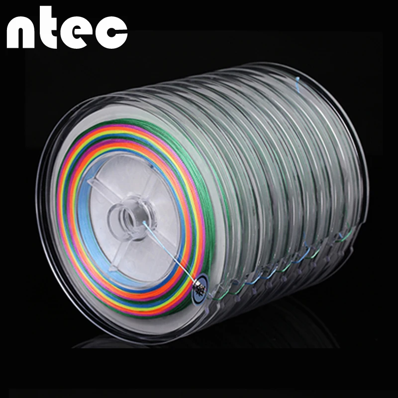 8 нитей 1000 м NTEC бренд супер прочная многоцветная полиэтиленовая плетеная леска 10