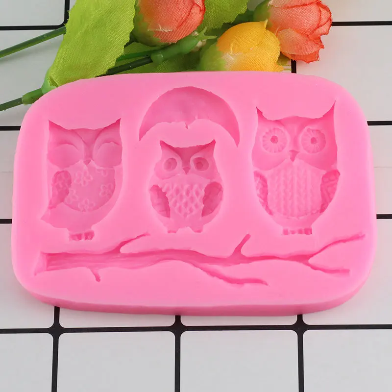 Mujang Сова силиконовая форма «сделай сам» выпечка печенье Конфеты Шоколад Gumpaste форма для полимерной глины для кексов, помадки торт Deorating инструменты