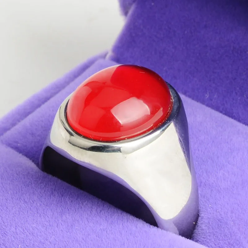 Silver Red Keisha Lena,, красивые модные женские и мужские кольца, нержавеющая сталь, металл, Ретро стиль, ручной работы, натуральный тигр, Eeyt, кольцо, ювелирное изделие, подарок - Цвет основного камня: Silver Red