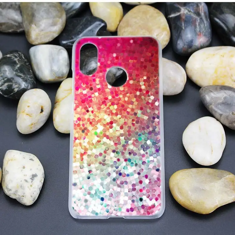 Для Xiao mi Red mi Note 7 Go 6 6A Pro S2 5 Plus 4X mi Play 8 lite A2 A1 Прозрачный жесткий пластиковый чехол для украшения блестящий красный