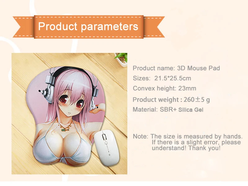 HECULAS 3D запястий Мышь Pad модные забавные аниме Мышь pad пикантная обувь для взрослых; просвечивающий чехол из мягкого гелевые, на грудь Мышь Коврик для компьютерной Мышь