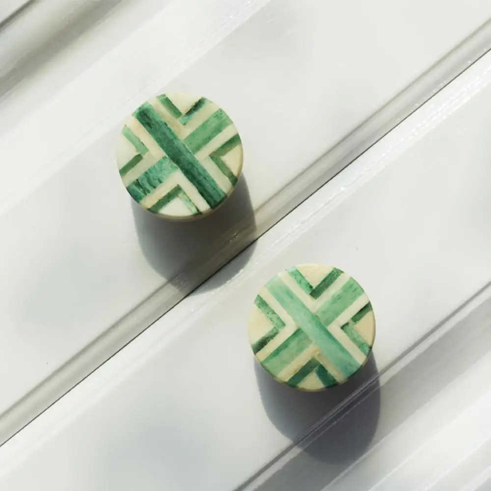 Ретро Американский современный минималистичный старинный ГОВЯЖЬЯ кость ручная