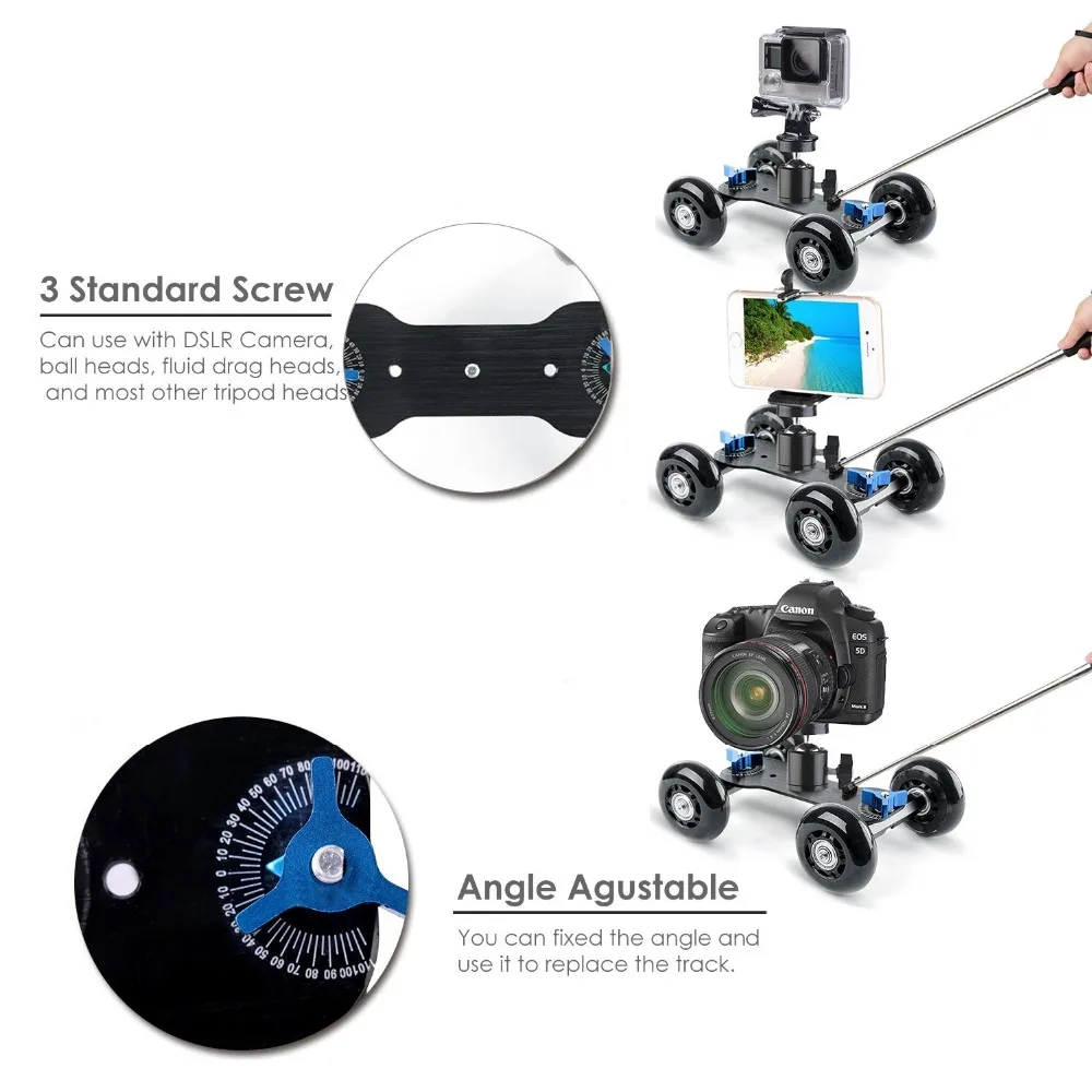 Настольный мобильный роликовый слайдер Dolly для Insta360 ONE R XIAOMI Mijia панорамная 360