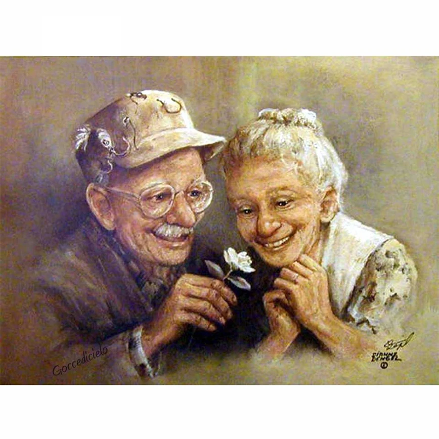 Ручная работа алмазная живопись сделай сам круглый набор старая парная Алмазная