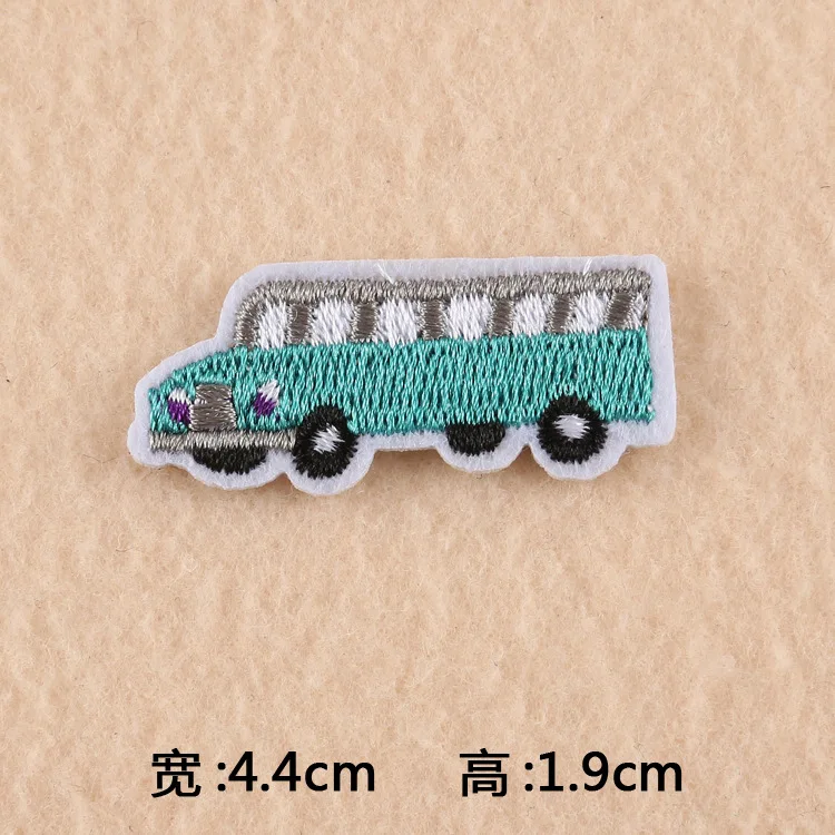 1-PCS-C-137 Детская футболка с вышитыми машинками из мультфильмов, нашивки с железным поездом, полосатая аппликация, детская одежда с автобусом, наклейки для одежды, значок@ C - Цвет: 1-PCS-C-137