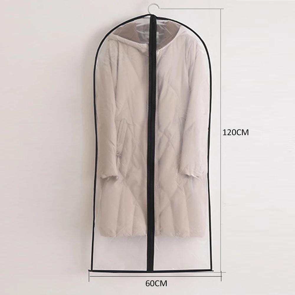A 60x120cm Urijk 1 шт./4 шт. аккуратный прозрачный чехол от пыли сумки Нетканый костюм куртка пальто одежда сумка для хранения спальня шкаф Органайзер - Цвет: A 60x120cm