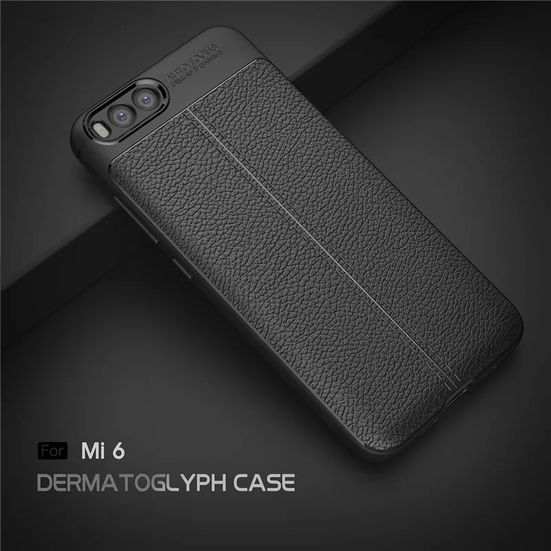 Для Xiaomi mi6 чехол ТПУ Мягкий силиконовый роскошный из искусственной кожи Панцири