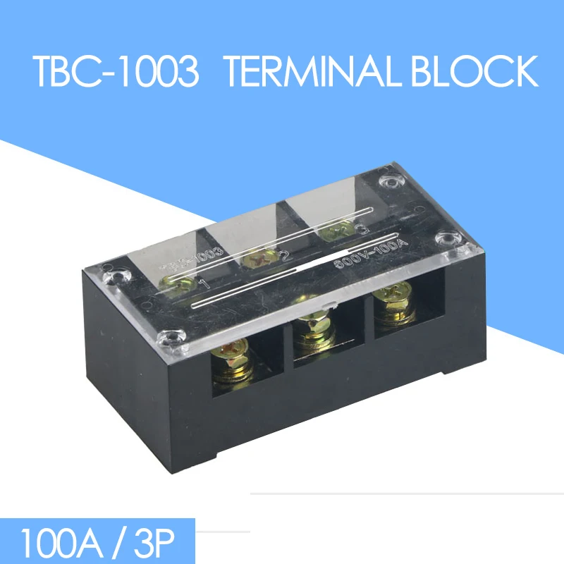 TBC 1003 100A 3P 600 в 6 винтов коннектор Клеммная панель проводные соединители