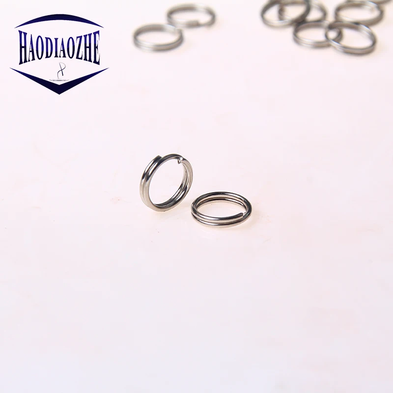 100 шт./лот рыболовные раздельные кольца из нержавеющей стали приманка цельная