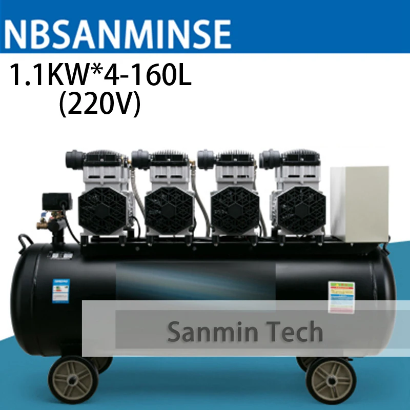Oilless High Pressure Mute Design Wood Working Home Application Ac220v Ac380v High Quality Sanmin
