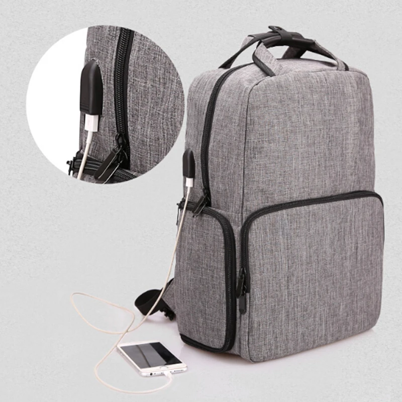 Waterproof Digital DSLR Photo Padded Backpack Rain Cover Laptop Multi-functional Camera USB Charging For Canon Nikon | Электроника