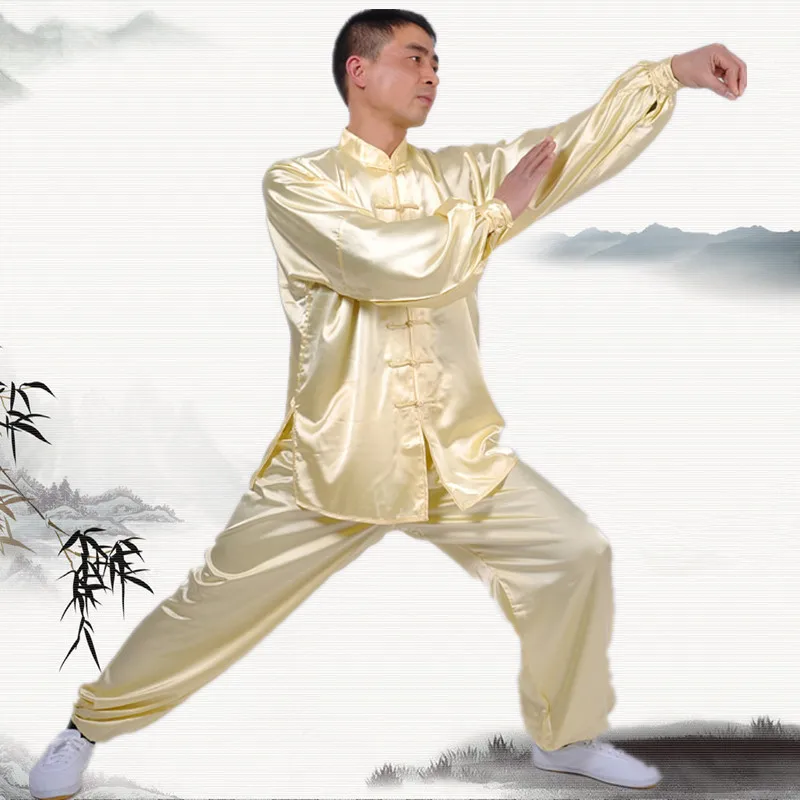 Костюм для тренировок taijiquan мужчин и женщин одежда боевых искусств с длинными