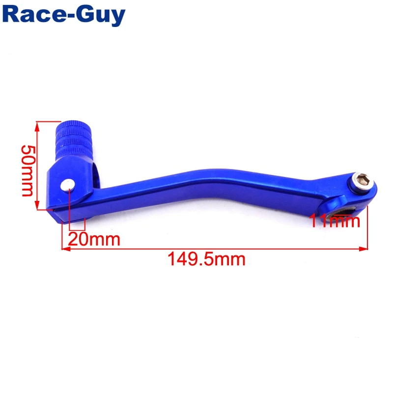 Синий складной алюминиевый рычаг переключения передач 11 мм для китайских 50cc 70cc