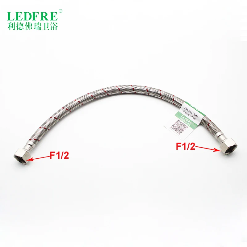 Red LF15001B 1/" 3/8" 304 из нержавеющей стали плетеный шланг кран линия подачи соединяет трубы кран соединитель ванной водопроводный шланг - Цвет: Red