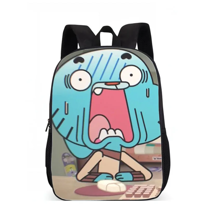 big5 LUOBIWANG удивительный мир Gumball печати школьный ранец для подростков мальчиков и девочек милый узор дети книга сумки Mochila - Цвет: big5