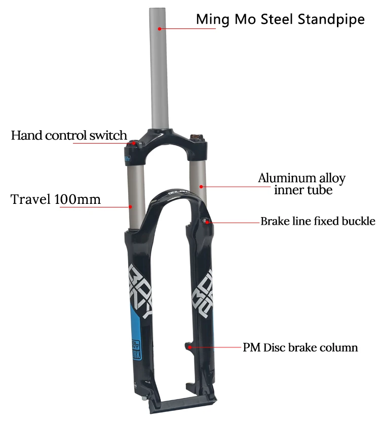 Bolany Новинка 26/27. 5/29er MTB полностью из алюминиевого сплава Механическая вилка подвеска Пружинная Вилка амортизирующая для велосипедных аксессуаров