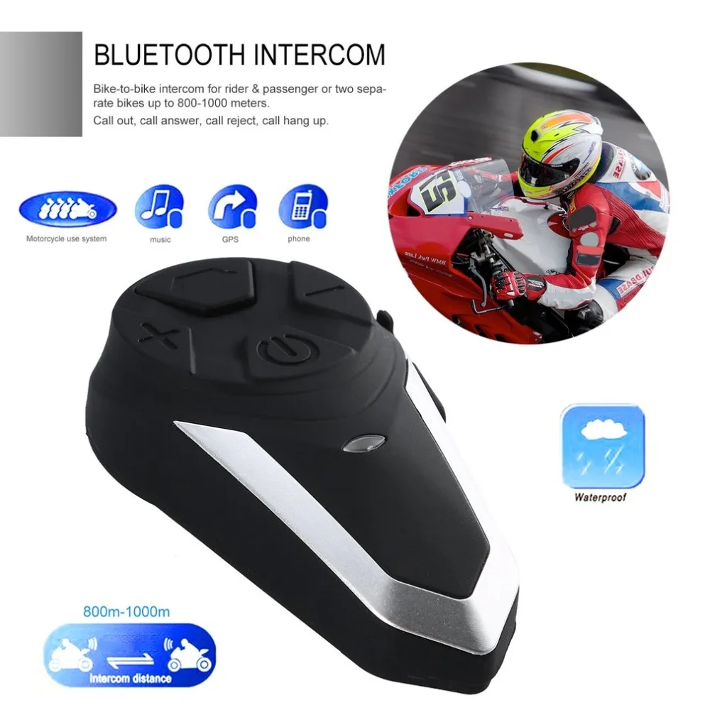 Bluetooth интерком для мотоциклетного шлема 1000 м|Аксессуары домофона| |