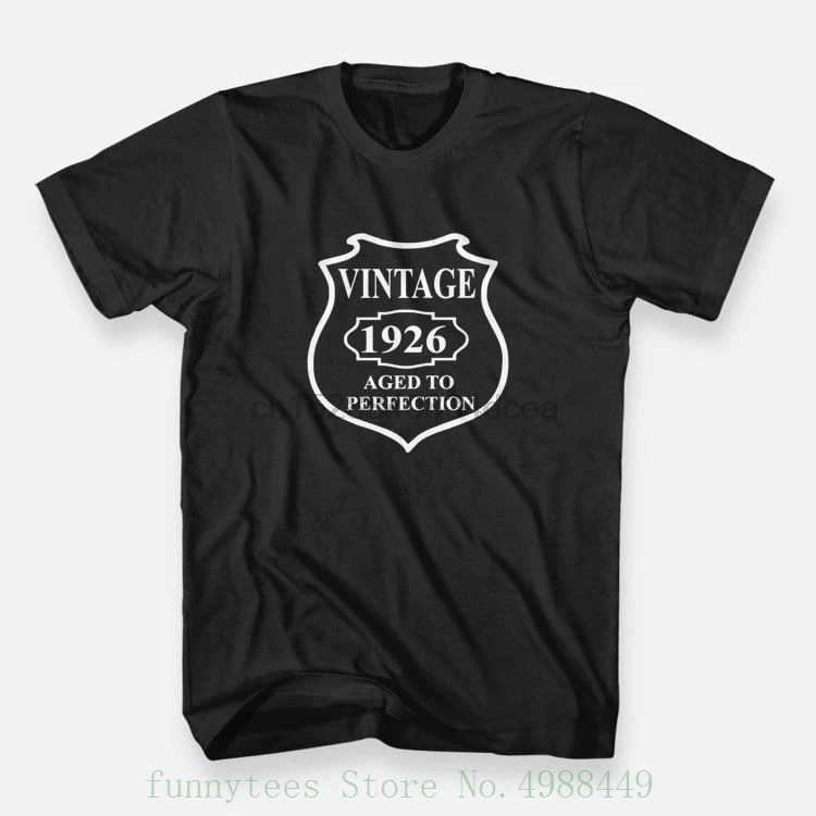Aged To Perfection Vintage 1926 Cotton Tees Sz S - 3xl Black Men T Shirts Funny Boy T-shirts | Мужская одежда