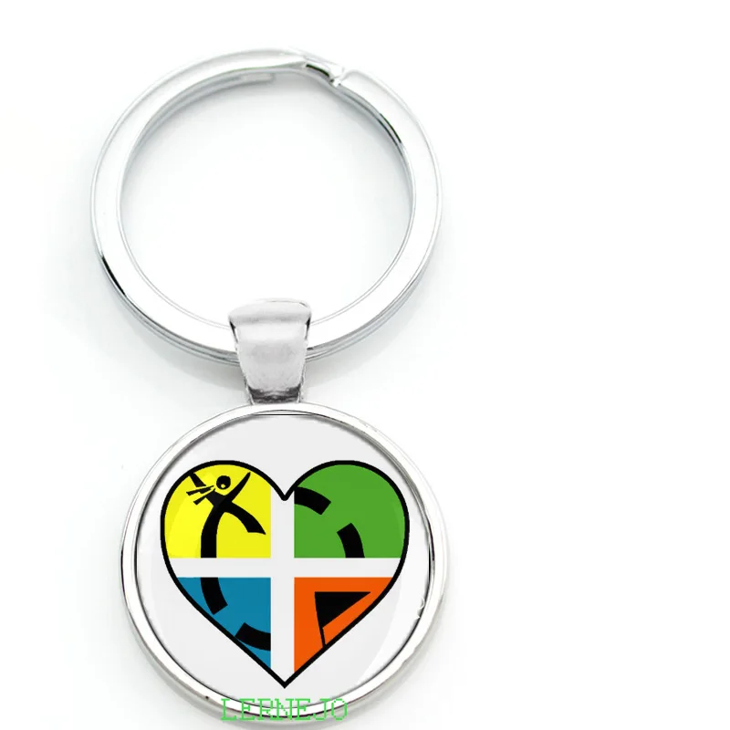 2 Наружная игра Geocaching символ брелок для ключей Бесплатные Geocaching действия держать спокойствие и любовь кулон дорожная бирка - Цвет: 2