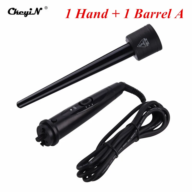 1Hand with 1Barrel A Профессиональный кулер для волос, аксессуары, инструмент для укладки, ручка 9-32 мм, 7 размеров, бочки, турмалин, керамика, щипцы для завивки, палочка, стайлер 35 - Цвет: 1Hand with 1Barrel A