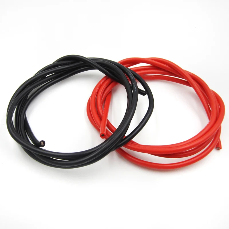 16 AWG (2 м) калибра силиконовый провод гибкий многожильный медный кабель для RC