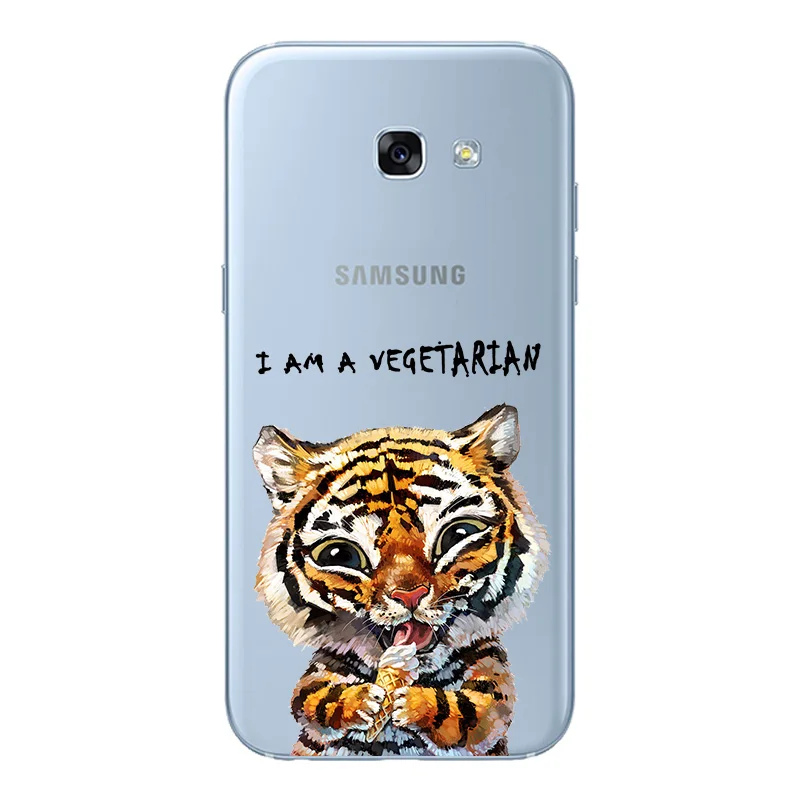 Phone Case For Samsung Galaxy A3 A5 A7 2017 J3 J5 J7 S8 S9 Plus Note 8 MAX Funny cute TPU Soft Silicone Protective Back Cover |