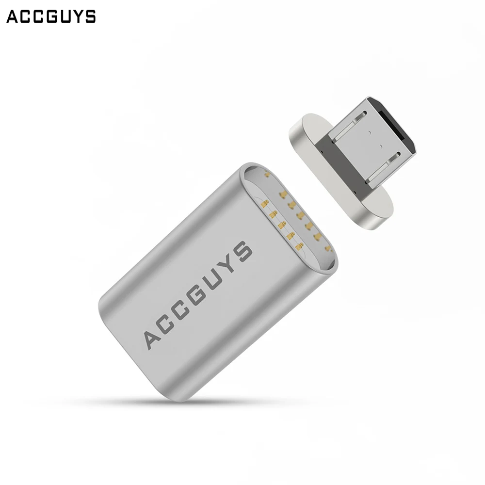 micro to micro ACCGUYS Магнитный адаптер разъем для зарядки для iPhone USB кабель Micro USB-C type C OTG зарядное устройство для samsung Xiaomi huawei - Цвет: micro to micro