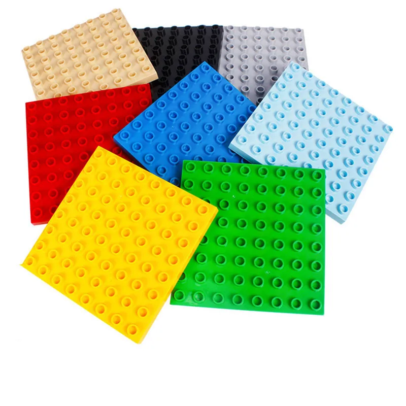 

12.8x12.8cm Two-sided Floor Baseplate Big Size Diy Building Blocks Compatible with Creative Baseplate Toys For Children Kids Gif