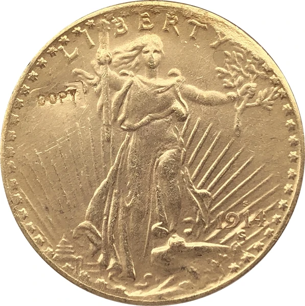 

1914-S $20 св. Гауденс копия монет