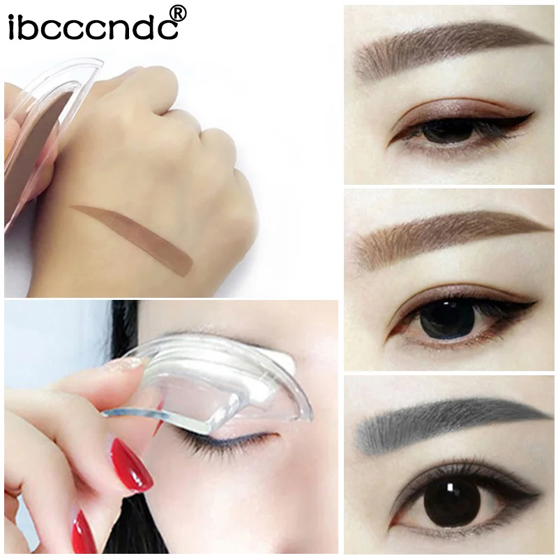 Новый двойной цвет быстрый макияж бровей штамп Водонепроницаемый порошковый