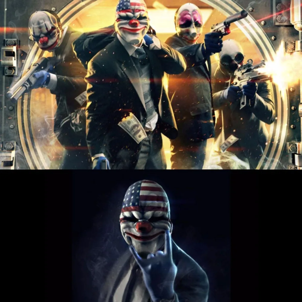 Маска Далласа H & D Payday 2 копия маска клоуна для геймеров и косплея фестиваль|dallas