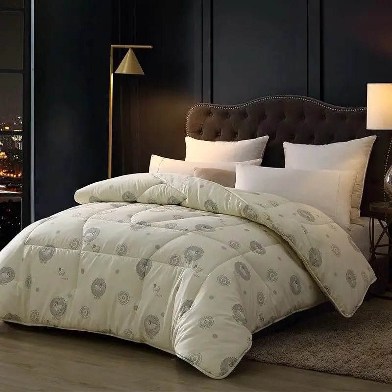 Австралийское шерстяное утолщенное одеяло теплое из чистой шерсти зимнее