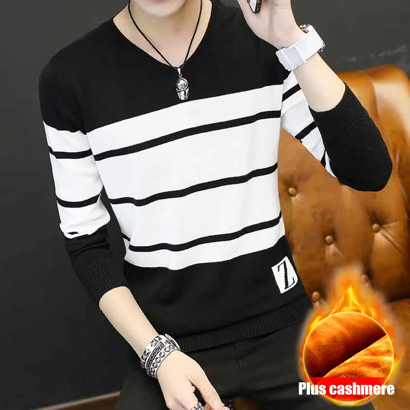 Мужской Хлопковый пуловер в стиле пэчворк повседневный мягкий свитер размеры до