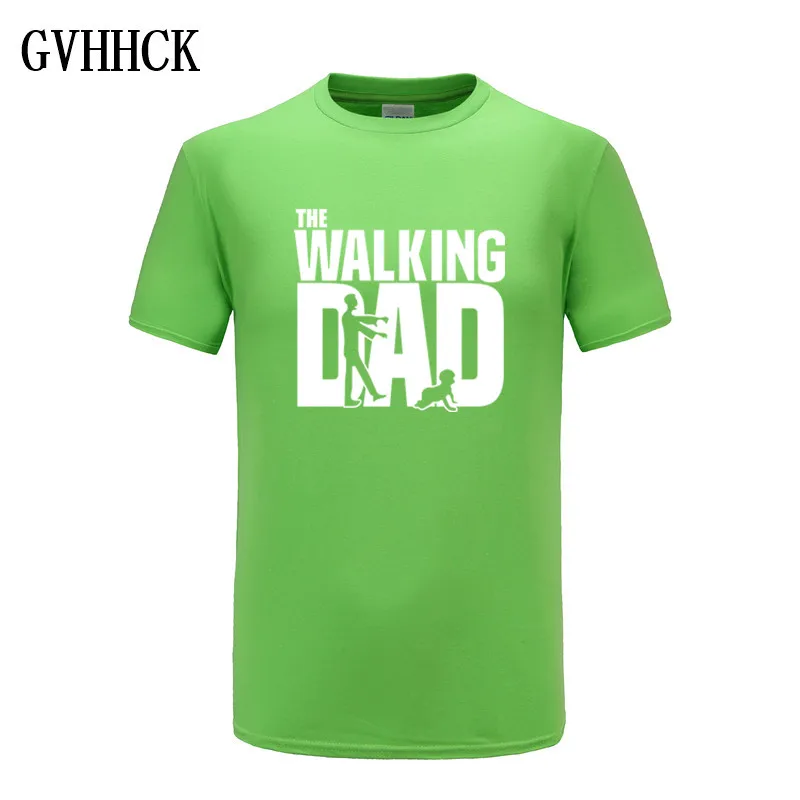 light green Новинка, футболки для ходячих пап, мужские топы, повседневные хлопковые футболки на День отца, мужские футболки с коротким рукавом, Забавные футболки для папы в подарок, топы, футболки - Цвет: light green