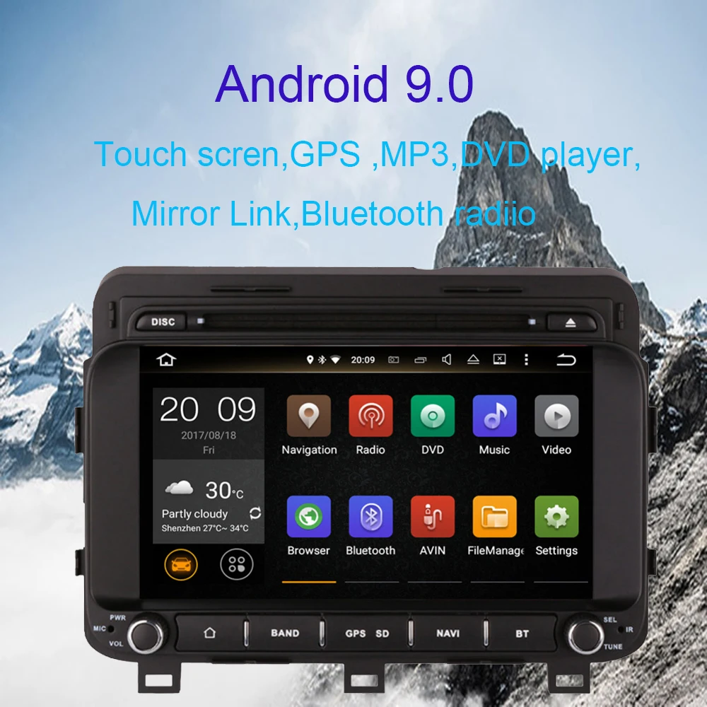 Deckless Восьмиядерный " Android 9,0 автомобильный dvd-плеер для Kia K5/Kia Optima- gps радио 4G стерео головное устройство магнитофон