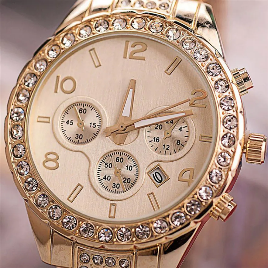 Женские часы OTOKY Montre Femme Geneva Роскошные Кварцевые со стальным кристаллом для