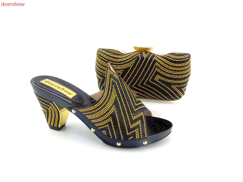 Doershow/комплект из туфель и сумочки в итальянском стиле для женщин вечеринок туфли