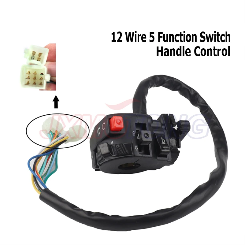 

Handle Control Switch Assembly With Choke Lever 12 Wire 5 Function For Chinese ATV Quad 4 Wheeler 110cc 125cc 150cc 200cc 250cc