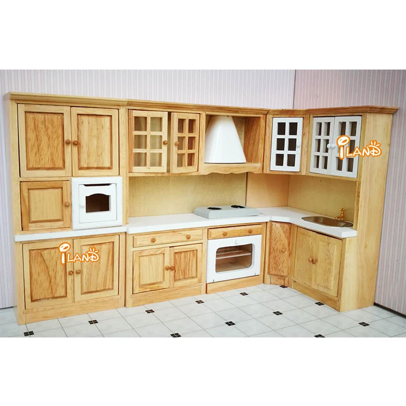 Миниатюрный Кукольный домик кухонные наборы 1/12 мебель игрушка для кукол