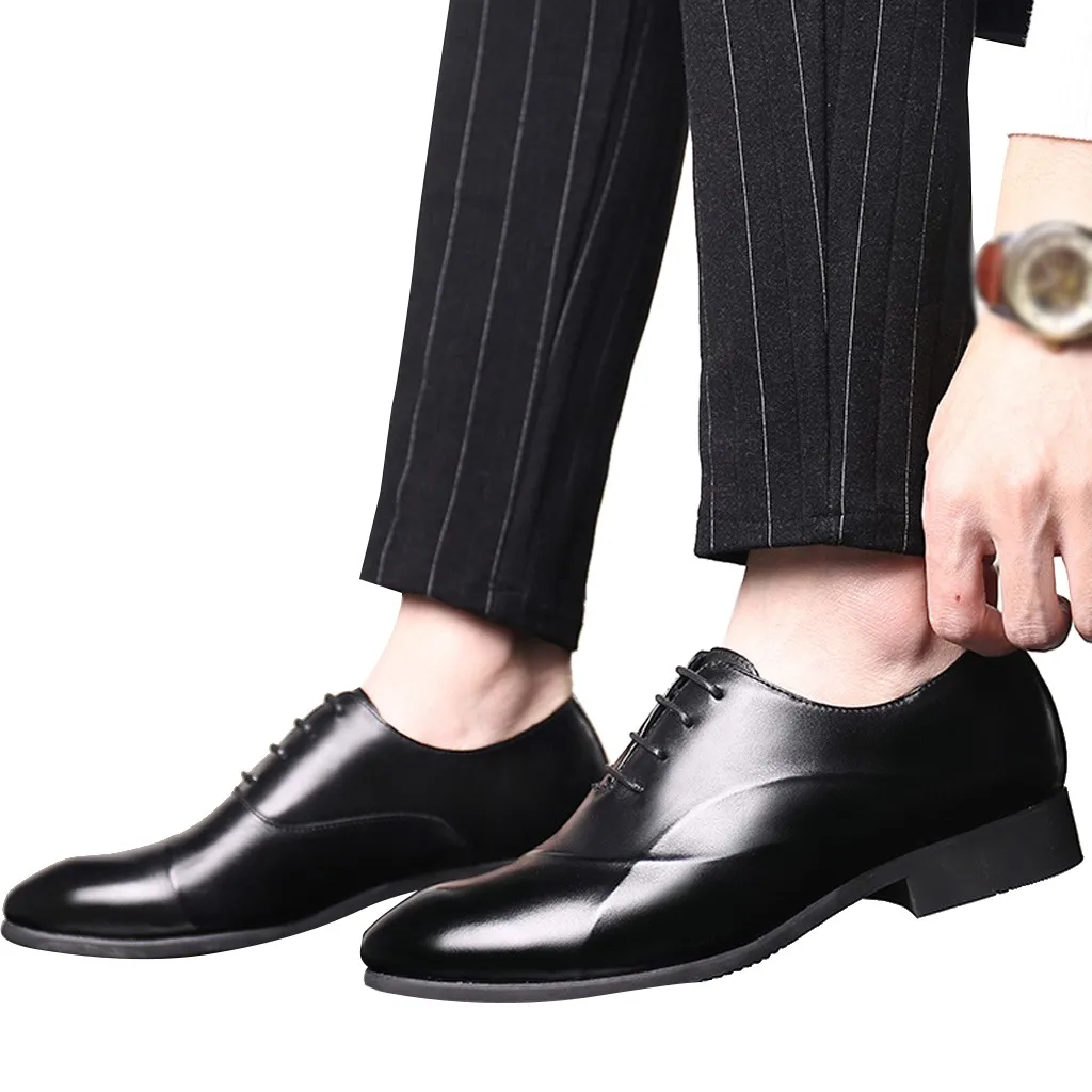 Мужская Свадебная обувь из микрофибры деловая мужская модельная с острым носком