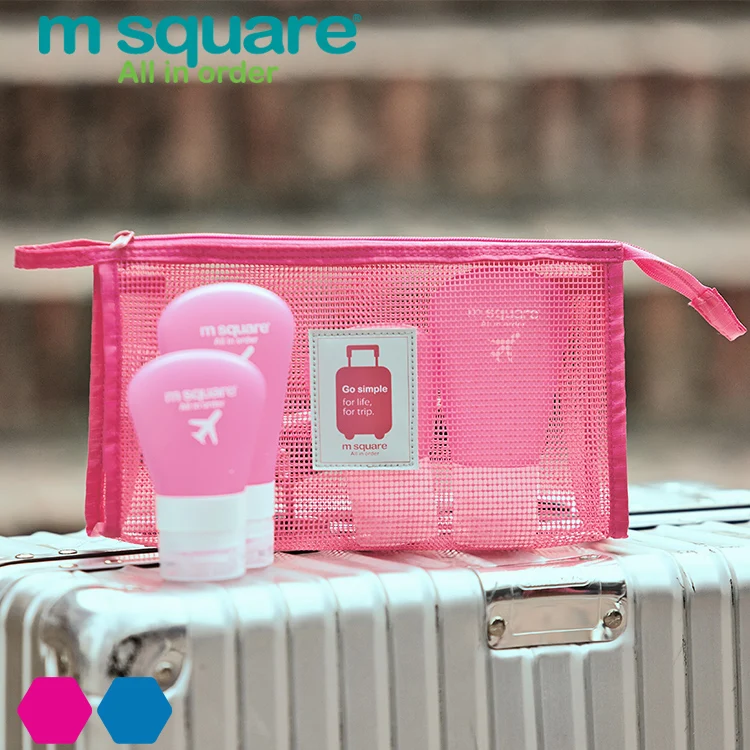 M квадратная сетчатая дорожная косметичка для женщин органайзер Органайзер|bag