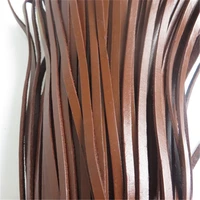 2 meter 52mm flat dark brown real genuine oil leather cord for diy findings