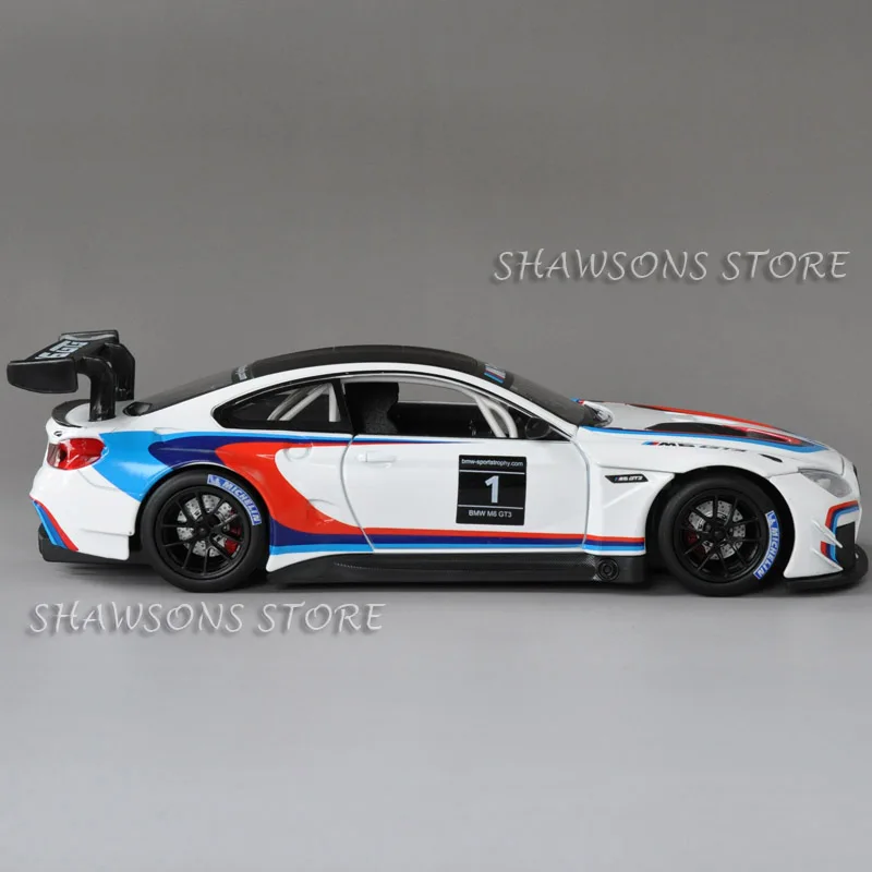 1:24,, высокий светильник, спортивный гоночный автомобиль, модель игрушки, литой под давлением, металлический сплав, M6 GT3, миниатюрная копия