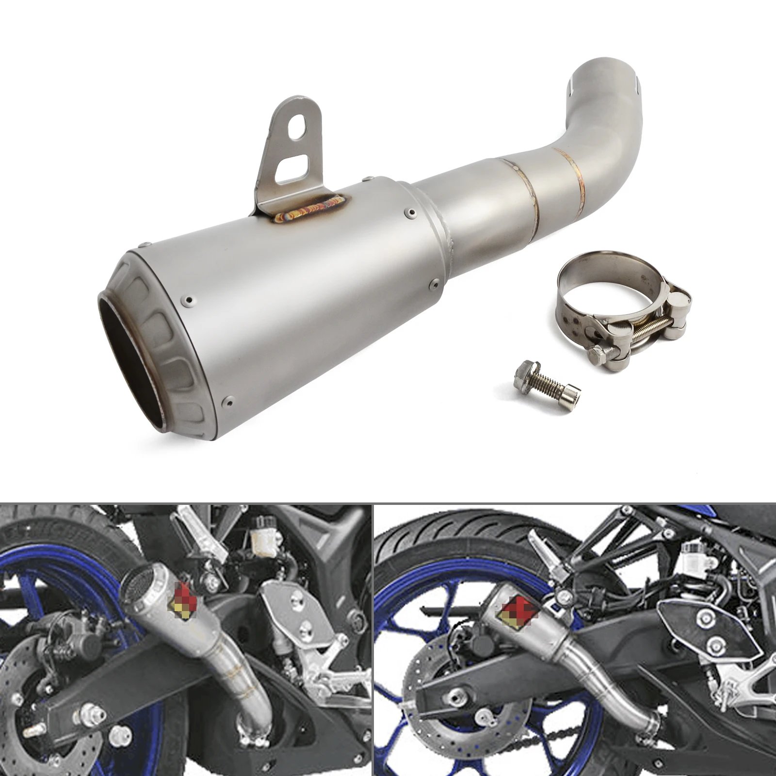 Глушитель для мотоцикла без шнуровки для Yamaha YZF R3 R25 MT03 MT25