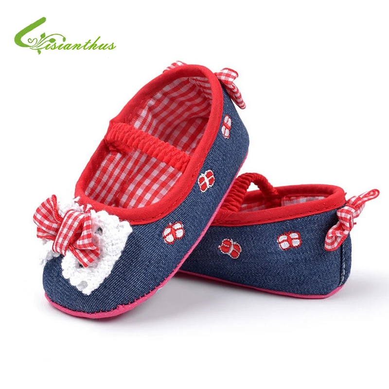 Детская летняя джинсовая обувь в полоску с бантом|spring jumping shoes|spring coil shoesspring summer shoes