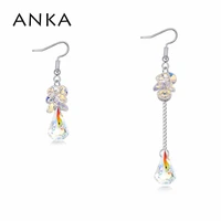 anka short long crystal waterdrop earrings for women new fashion cute earrings jewelry crystals from austria 125185