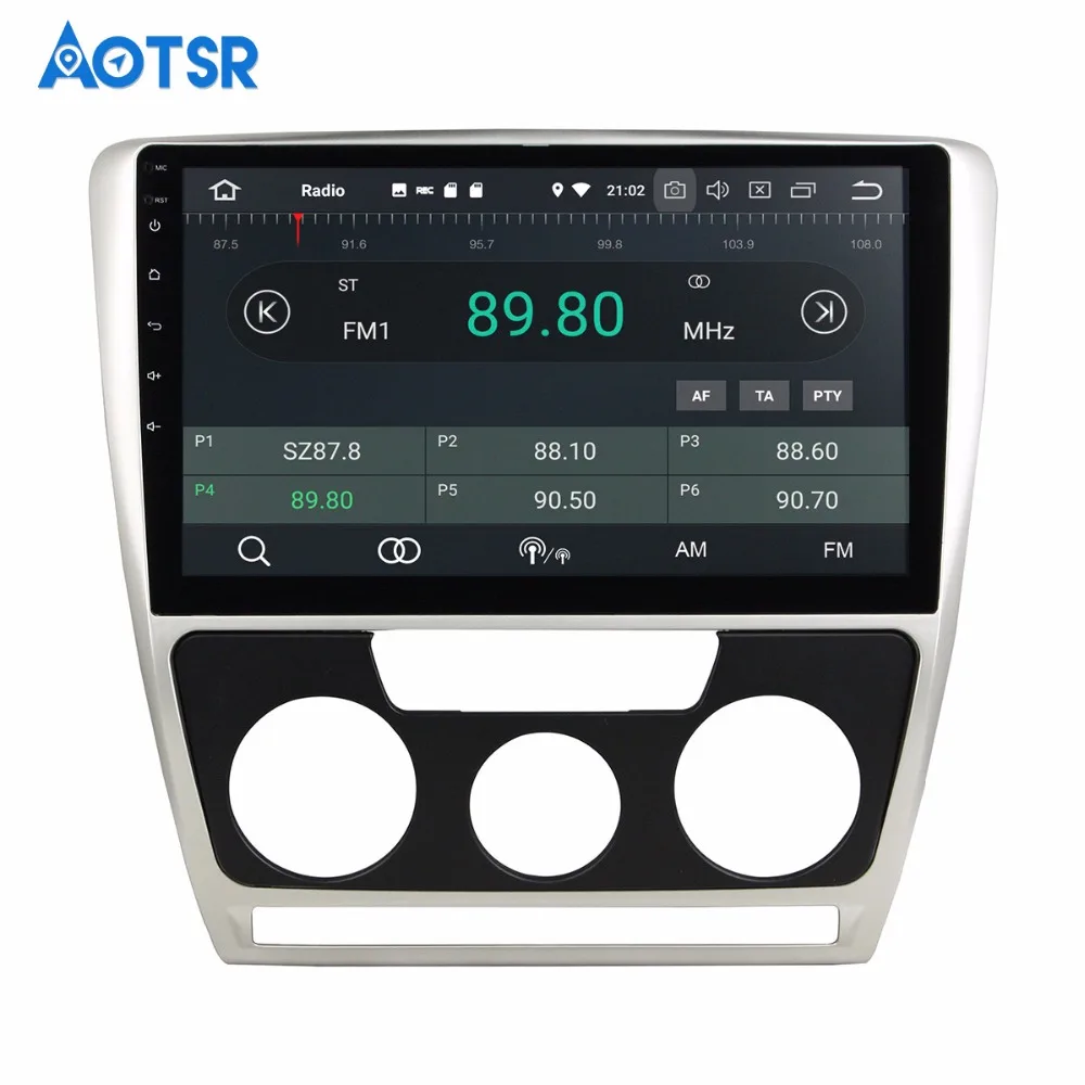 Автомобильный DVD плеер 10 1 дюйма Android 8 0 4 + 32 ГБ GPS навигация для Skoda Octavia 2010 2014