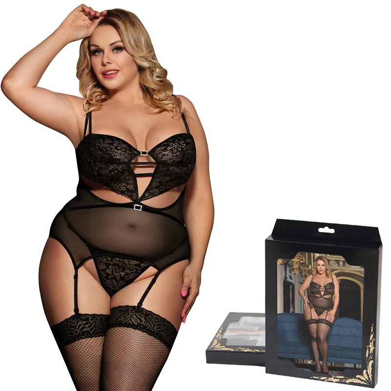 gift box packing Fantasias De Sexo прозрачная комбинация Сексуальная для женщин плюс размер сексуальное белье с подарочной упаковочной коробкой сексуальная одежда женщина R80426 - Цвет: gift box packing