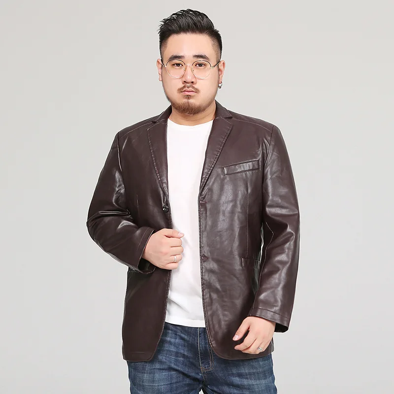 Мужская брендовая куртка из искусственной кожи 5XL 6XL 7XL 8XL Повседневная